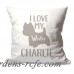 4 Wooden Shoes Personalized I Love My Westie Throw Pillow FWDS1676